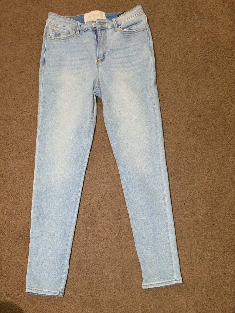 Gloria Vanderbilt Light Blue‎ Skinny Jeans Slim Fit Ankle Length Faded Denim